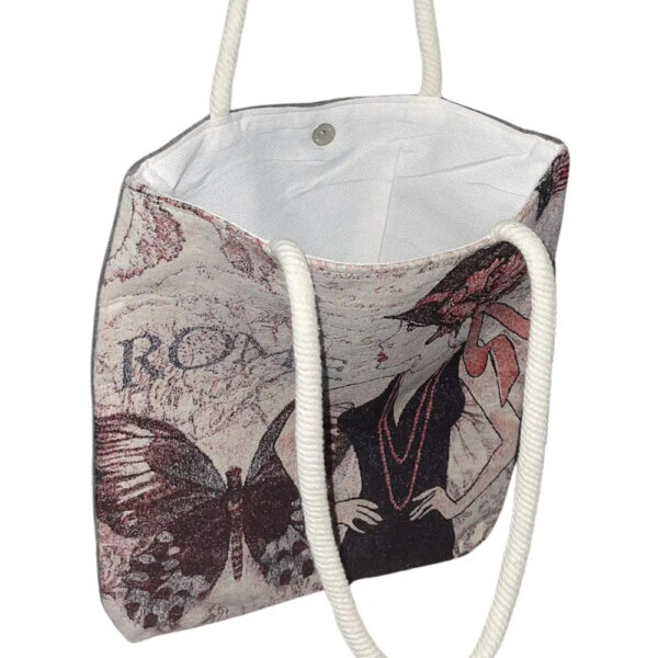 Római témájú, stílusos, patentos válltáska Gobelin, szőtt táska-1