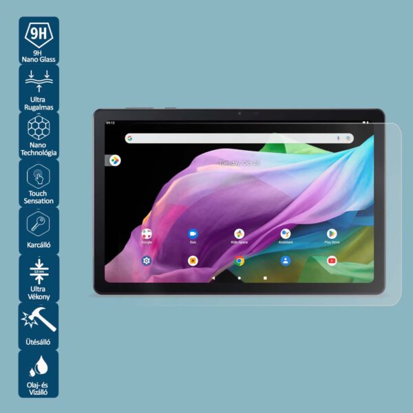 iHunt Tablet PC 11 Ultra 10.1 hüvelykes tablethez készült Wontis Nano Képernyővédő Fólia, ultra vékony és 9H keménységű védelem