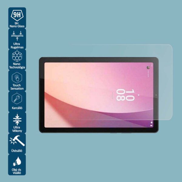 Lenovo Tab M9 hüvelykes tablethez készült Wontis Nano Képernyővédő Fólia, ultra vékony és 9H keménységű védelem
