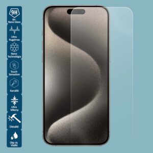 Apple iPhone 14 készült Wontis Nano Képernyővédő Fólia, ultra vékony és 9H keménységű védelem