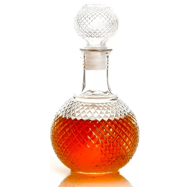 Üveg whiskys pohár, 1000 ml, borszesz, víz, gyümölcslé, bemutató, dekanter, italfelszolgálás, palack, különleges sorozat, dekanter, ajándék termék